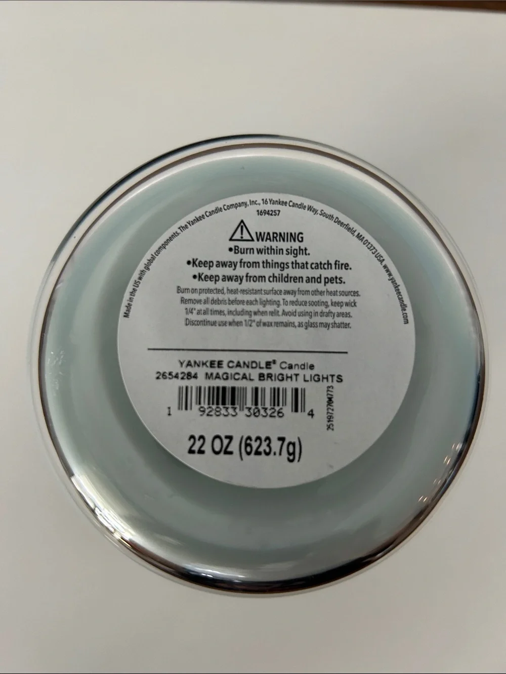 Yankee Candle Magical Bright Lights Jar Candle - Pale Blue
